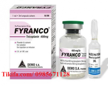 Thuốc Fyranco 400mg Teicoplanin giá bao nhiêu mua ở đâu?