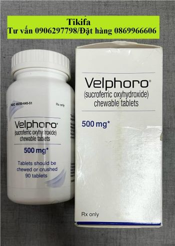 Thuốc Velphorob Sucroferric oxyhydroxide 500mg giá bao nhiêu mua ở đâu?