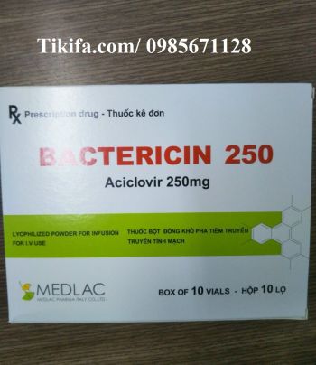 Thuốc Bactericin 250mg Acyclovir giá bao nhiêu mua ở đâu?