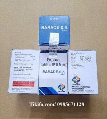 Thuốc Barade 0.5 Entecavir giá bao nhiêu mua ở đâu?