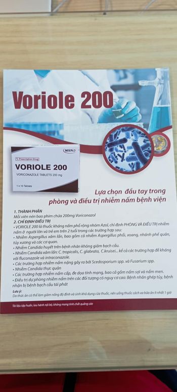 Thuốc Voriole Voriconazole 200mg giá bao nhiêu