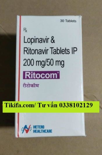 Thuốc Ritocom Lopinavir 200mg/Ritonavir 50mg giá bao nhiêu mua ở đâu?