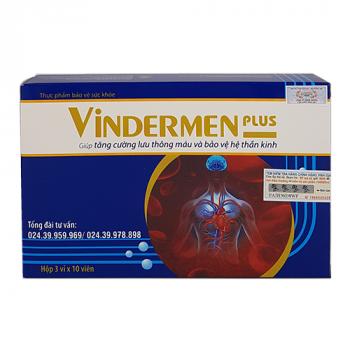 Vindermen Plus - Tăng lưu thông máu, bảo vệ thần kinh
