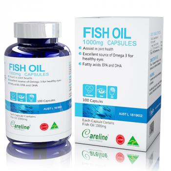 Fish Oil 1000 mg capsules Careline – Mắt sáng tinh anh, trí não phát triển