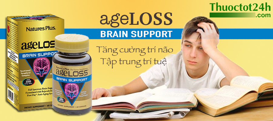 Ageloss Brain Support lưu thông máu não tăng cường traí nhớ