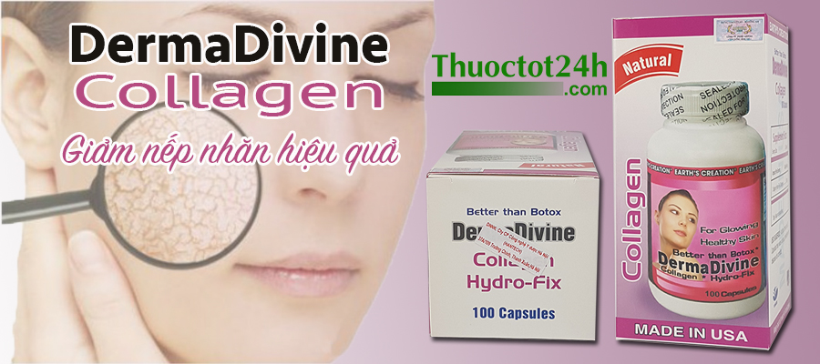 DermaDivine Collagen Hydro Fix ngăn ngừa nếp nhăn