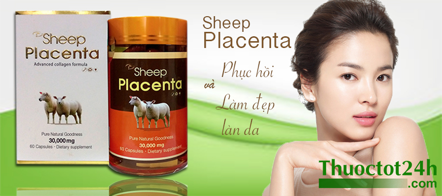 Sheep Placenta 30000 mg nhau thai cừu làm đẹp da