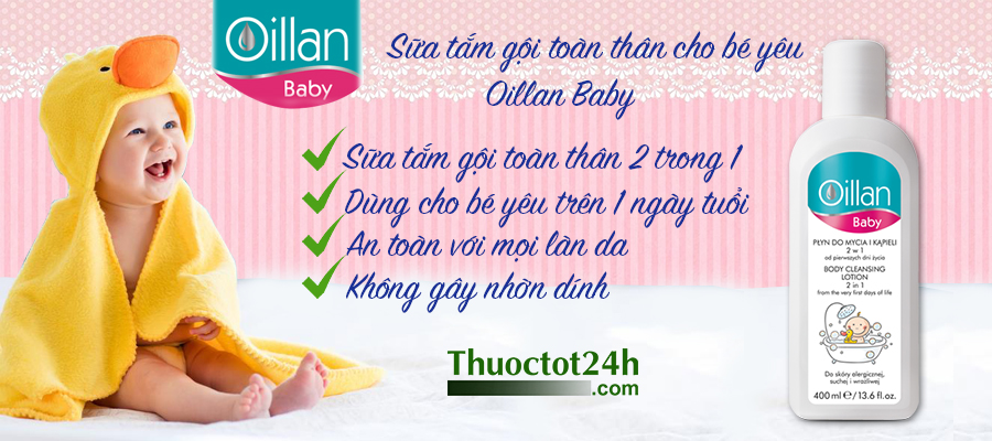 Oillan Baby - Sữa tắm gội toàn thân 2 trong 1