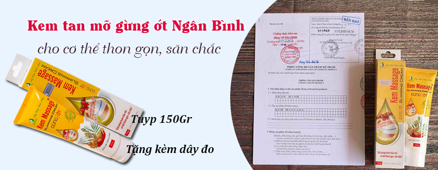 Kem massage gừng ớt tan mỡ bụng đùi eo