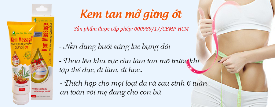 Kem massage gừng ớt tan mỡ Ngân Bình