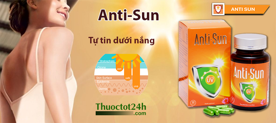 Anti Sun - Viên uống chống nắng toàn thân