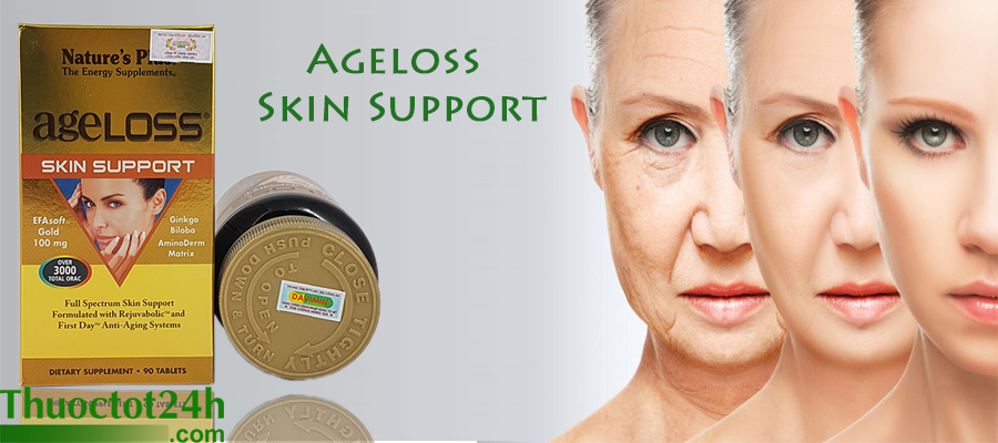 Viên trị nám ageloss Skin Support nhập khẩu mỹ