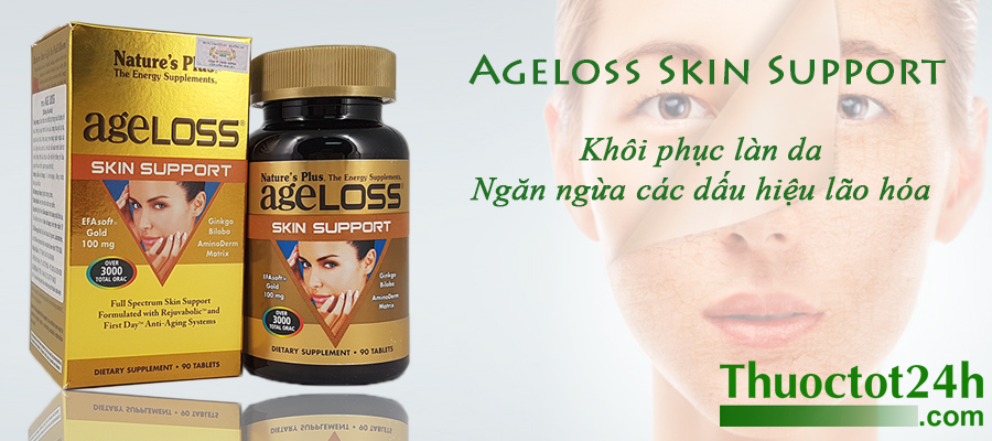 Viên trị nám ageloss skin support